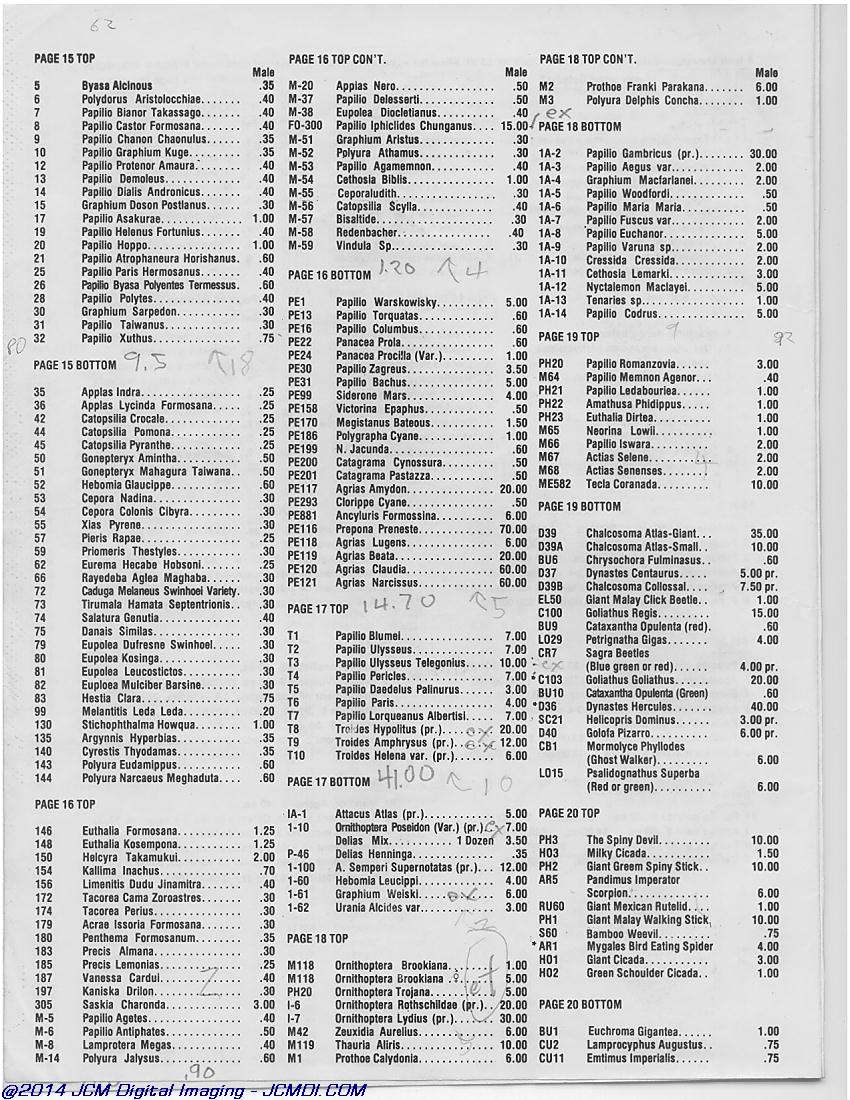 The Butterfly Company (NY) 20 page catalog 1978